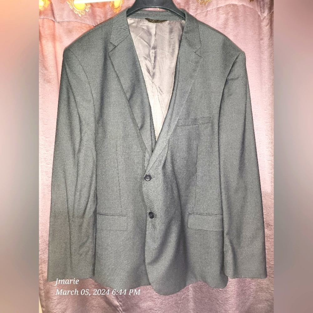 Caravelli Italy Suit jacket Oxford Gray 52R 48W